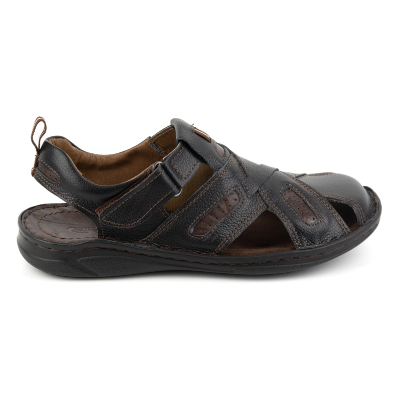 KOMODO Men's leather velcro sandals 523K black KOMODO Men's leather velcro sandals 523K black