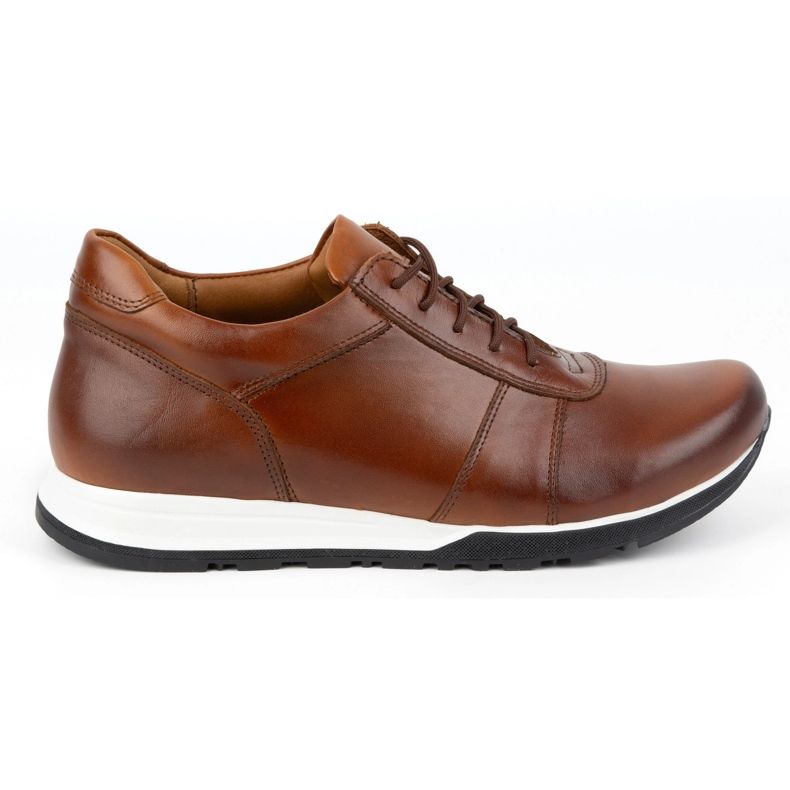 Olivier Men's Elevator Shoes Lace-Up Leather Sport Style 408KZ + 3 cm Brown Olivier Men's Elevator Shoes Lace-Up Leather Sport Style 408KZ + 3 cm Brown