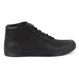 Olivier Men's Lace-Up Leather Ankle Boots 311KZ Black Olivier Men's Lace-Up Leather Ankle Boots 311KZ Black