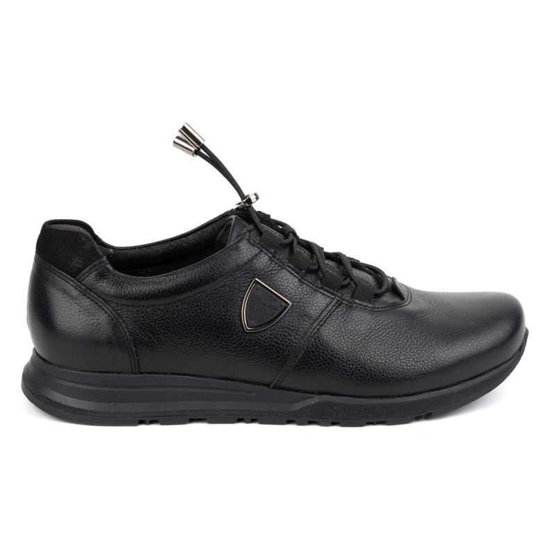 Kampol Men's leather shoes 25/5 black