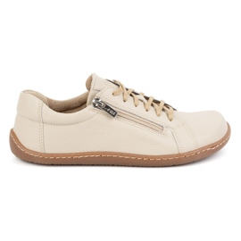 Olivier Women's minimalist barefoot leather shoes model 1243 beige