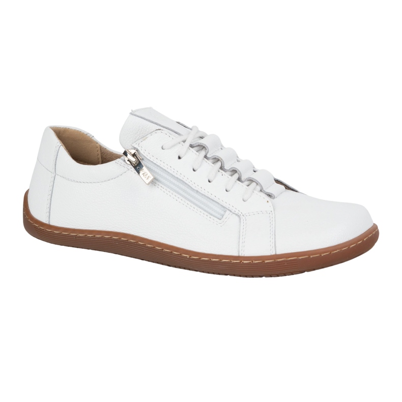 Olivier Minimalist barefoot leather women's shoes 1242 white