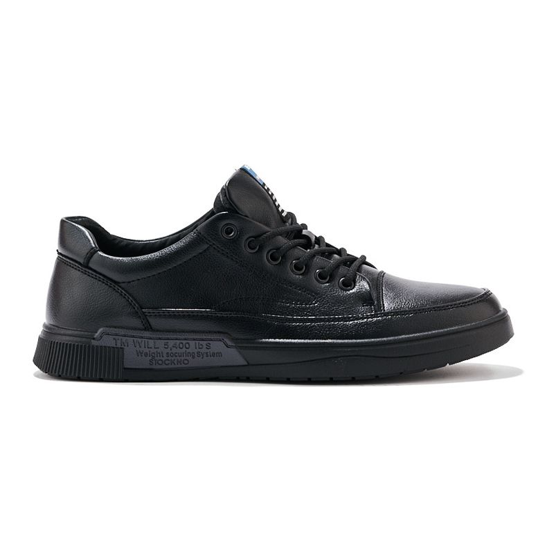 Black men's sports lace-up shoes