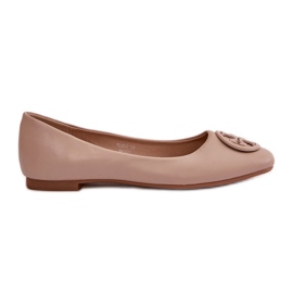 Women's Ballerinas With Decoration Eco Leather Beige Rhodike Women's Ballerinas With Decoration Eco Leather Beige Rhodike