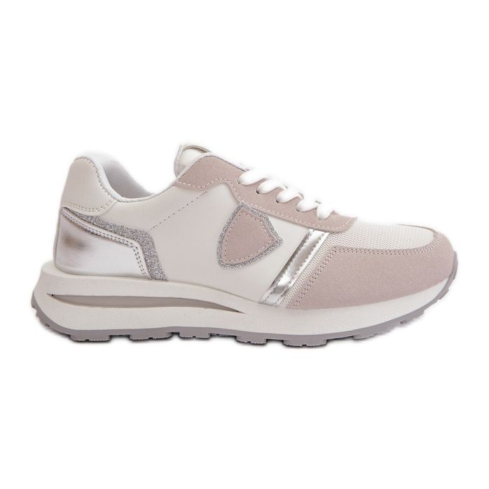 Women's Glitter Sneakers White Velaniela