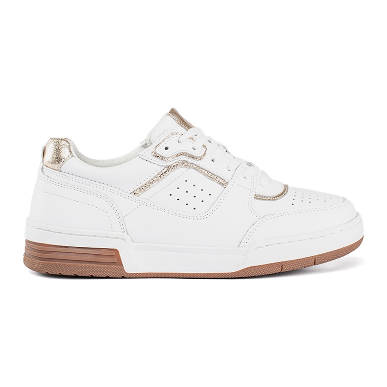 White and gold platform sneakers White and gold platform sneakers