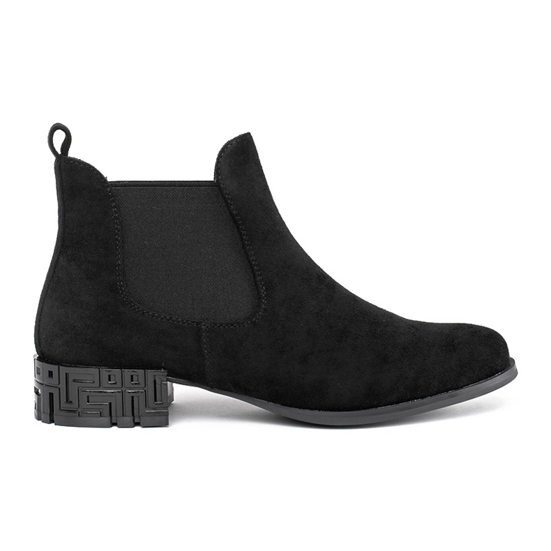 Black Chelsea boots with decorative heel Sergio Leone