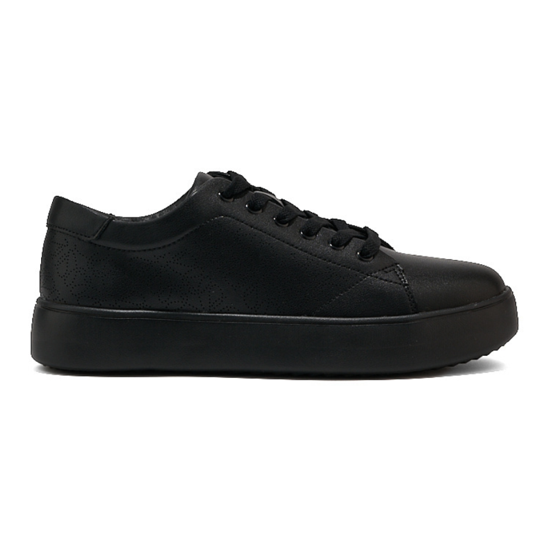 Sergio Leone Black leather tied sports sneakers women's SP014 Sergio Leone Black leather tied sports sneakers women's SP014