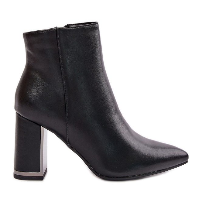 Women's Ankle Boots With Zipper Insulated Eco Leather Black Mevair