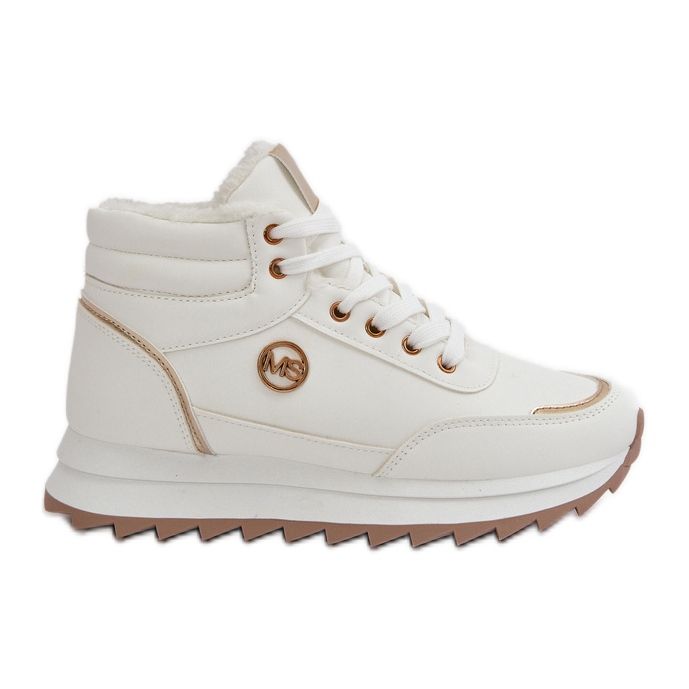 Ankle boots women's sports shoes insulated on the platform white Ariatte