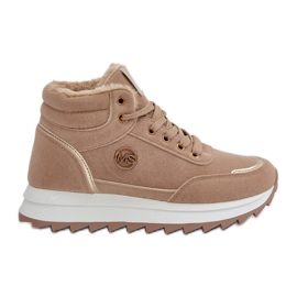 Ankle boots women's sports shoes insulated on the platform Khaki Ariatte beige Ankle boots women's sports shoes insulated on the platform Khaki Ariatte beige