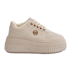Sneakers Sports Shoes Women Insulated On A Massive Sole Beige Verissha Sneakers Sports Shoes Women Insulated On A Massive Sole Beige Verissha