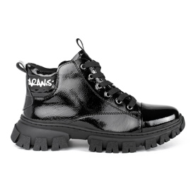 Patent leather black ankle boots by Sergio Leone
