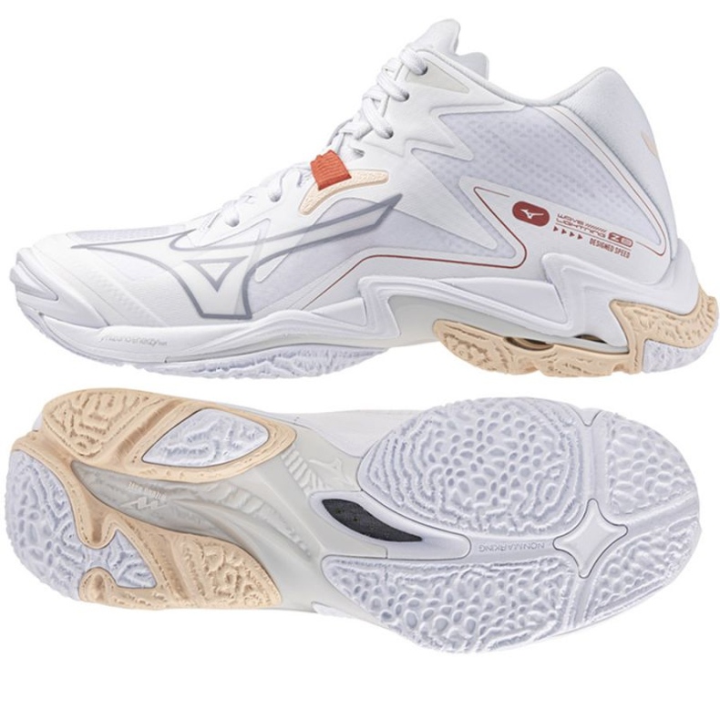 Mizuno Wave Lightning Z8 Mid V1GC240525 Volleyball Shoes white
