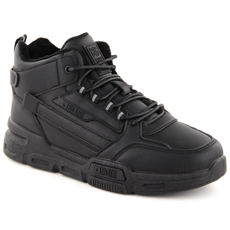 Men's sports shoes over the ankle, insulated, black, Big Star OO174587