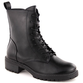 Women's ankle boots, slightly insulated, black, Vinceza 58422