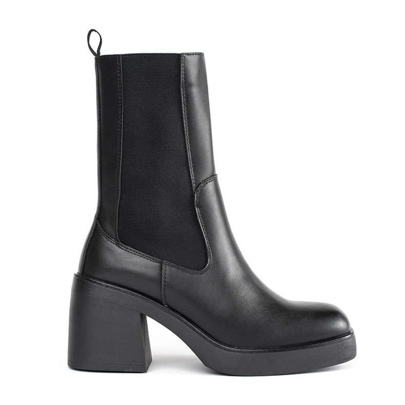 Black ankle boots high Sergio Leone