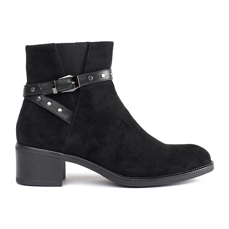 Sergio Leone Suede Black Low Heel Ankle Boots Sergio Leone Suede Black Low Heel Ankle Boots