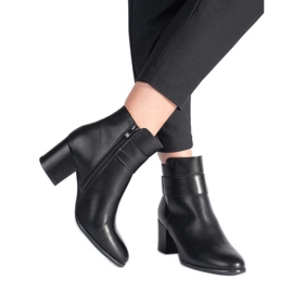 Classic elegant black ankle boots with a heel by Sergio Leone