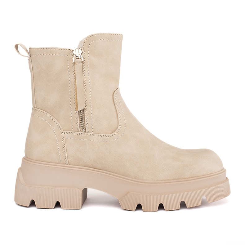 Beige women's boots insulated Sergio Leone