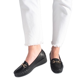 Black women's moccasins with buckle Black women's moccasins with buckle