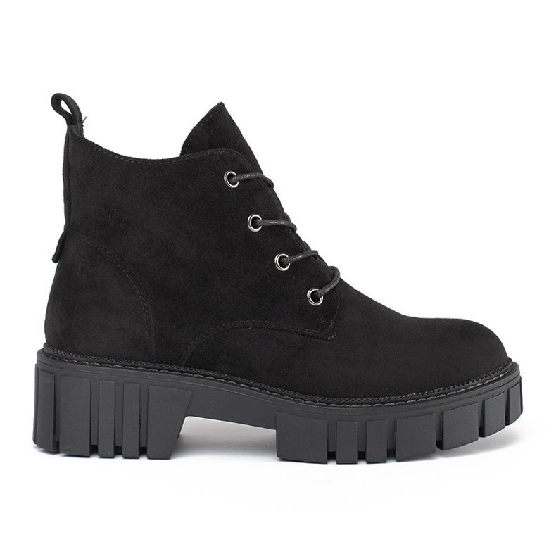 Black Lace-Up Suede Ankle Boots by Sergio Leone Black Lace-Up Suede Ankle Boots by Sergio Leone