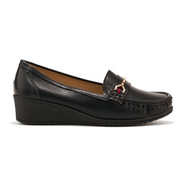 Black wedge loafers Black wedge loafers