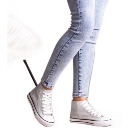 Silver high top shiny sneakers Ranifali