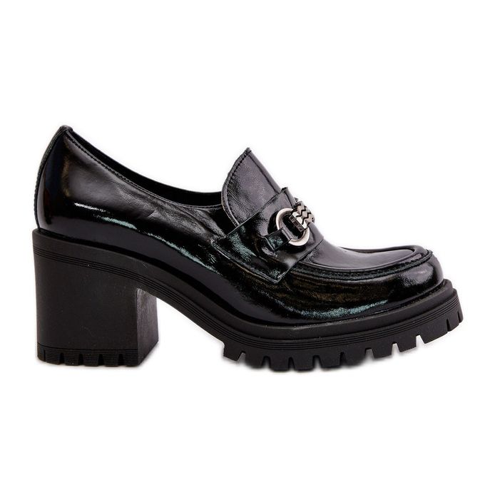 Zazoo 20175 Patent Leather Women's Pumps Natural Leather Black Zazoo 20175 Patent Leather Women's Pumps Natural Leather Black