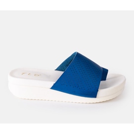 Inna Navy blue Monferrato wedge sandals