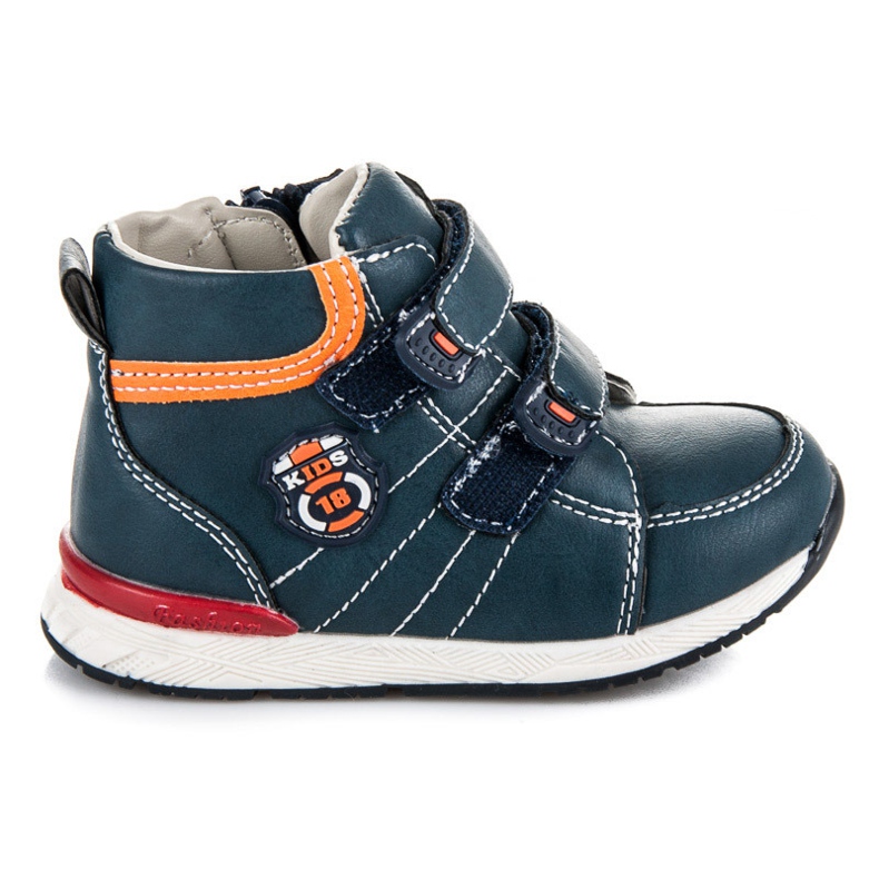 American Club Velcro booties for a boy blue