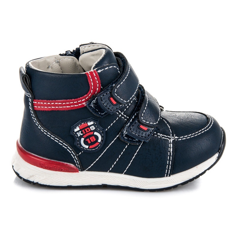 American Club Velcro booties for a boy blue