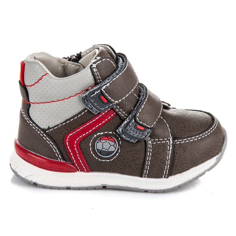 American Club Velcro and zipper footwear brown