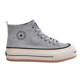 Insulated Women's Sneakers On The Platform Eco Leather Big Star OO274069 Blue