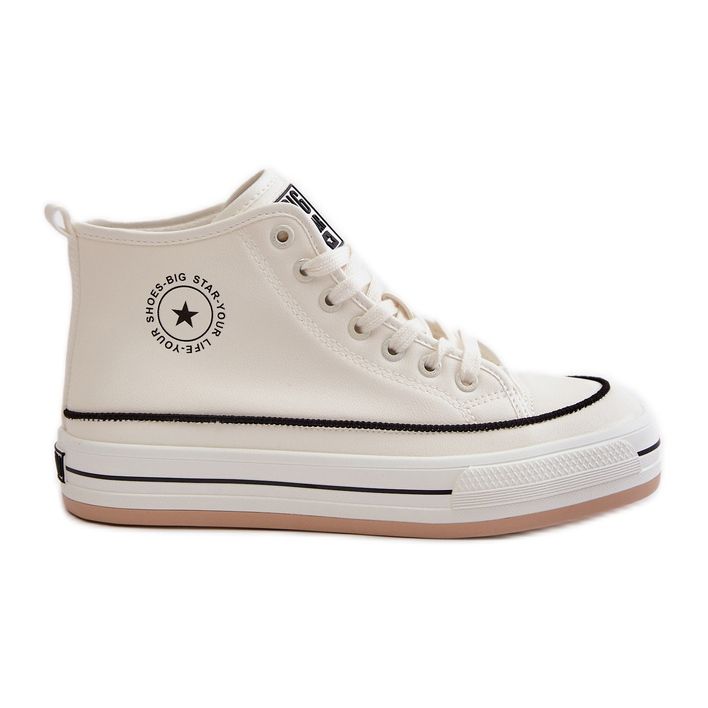 Insulated Women's Sneakers On The Platform Eco Leather Big Star OO274061 White