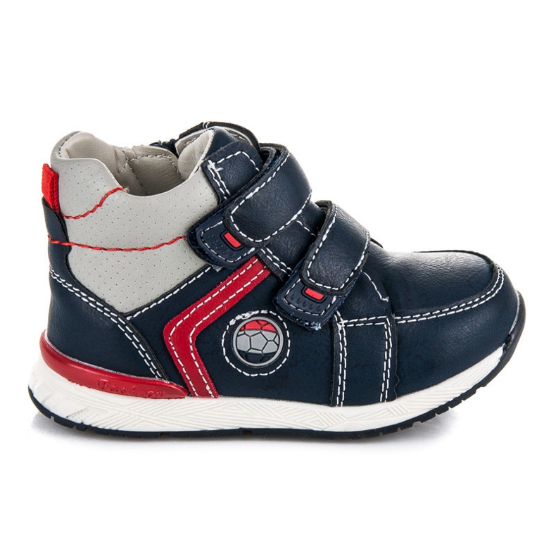 American Club Footwear With Velcro And Zipper blue