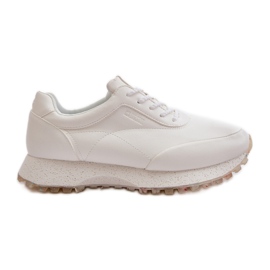 Women's Sneakers Sports Shoes Eco Leather Big Star OO274023 Hi-Poly System White Women's Sneakers Sports Shoes Eco Leather Big Star OO274023 Hi-Poly System White