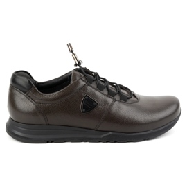 Men's leather shoes KAMPOL 25/55 brown