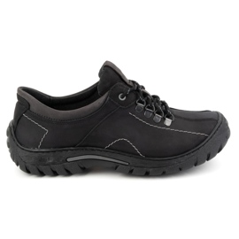 KOMODO Men's trekking shoes leather 936K black