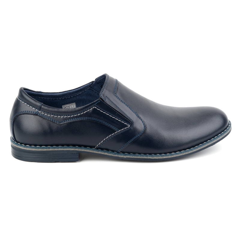 Olivier Men's formal slip-on shoes 284LU navy blue
