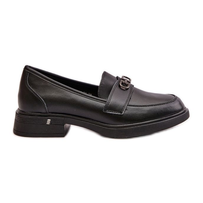 Women's Genuine Leather Moccasins Black Vinceza 58409