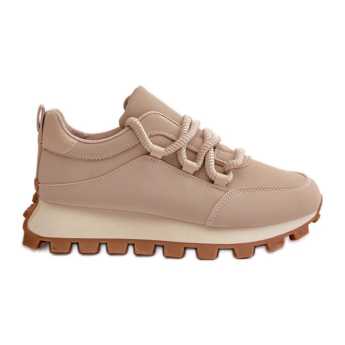 Sports Shoes Sneakers On Platform Eco Leather Beige Riadella
