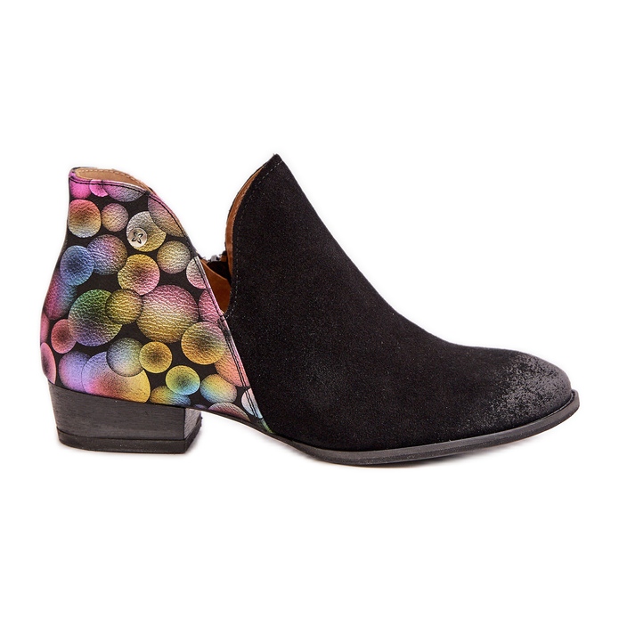 Maciejka Leather Ankle Boots With Cutouts 04091-77 Black