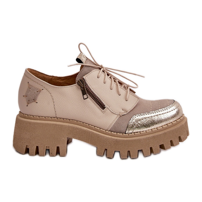 Women's Genuine Leather Half-Boots Beige Maciejka 06177-04 Women's Genuine Leather Half-Boots Beige Maciejka 06177-04