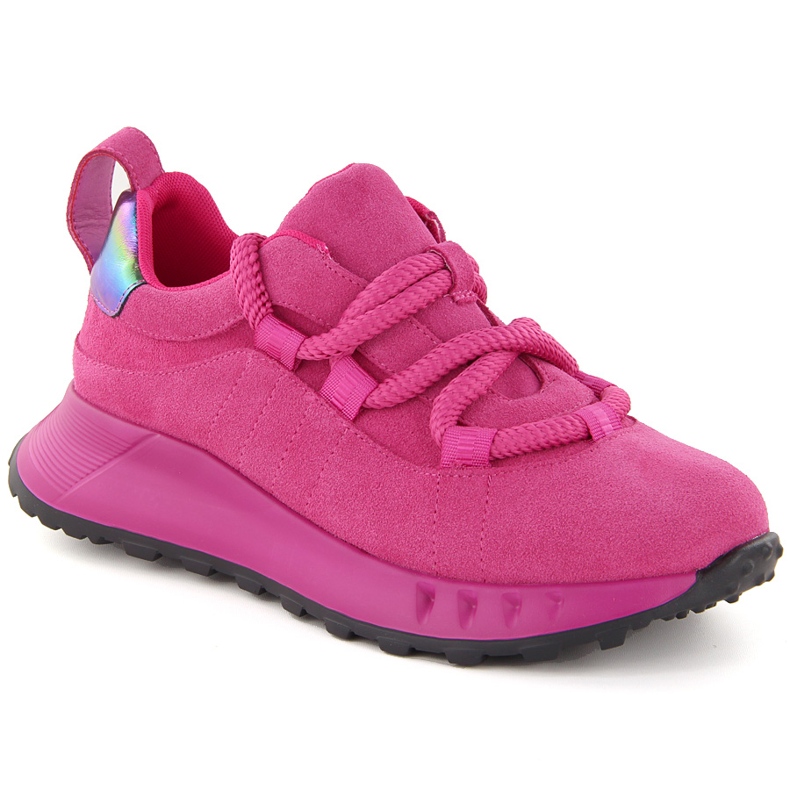 Leather women's sports shoes pink Artiker 54C1461 Leather women's sports shoes pink Artiker 54C1461