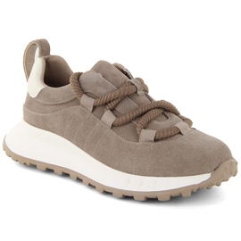 Leather women's sports shoes beige Artiker 54C1409 Leather women's sports shoes beige Artiker 54C1409