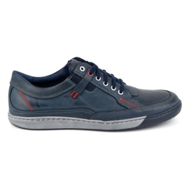KOMODO Men's Leather Casual Shoes 932k Navy Blue KOMODO Men's Leather Casual Shoes 932k Navy Blue