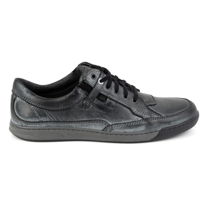 KOMODO Men's Leather Shoes Casual 932K Gray grey KOMODO Men's Leather Shoes Casual 932K Gray grey