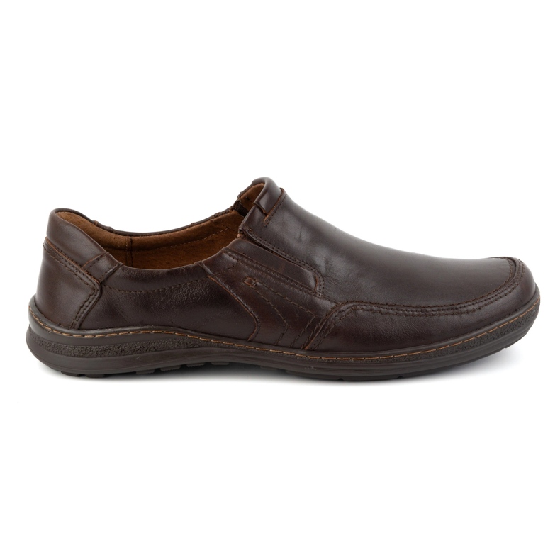 Olivier Men's Leather Slip-On Shoes 790MP Brown