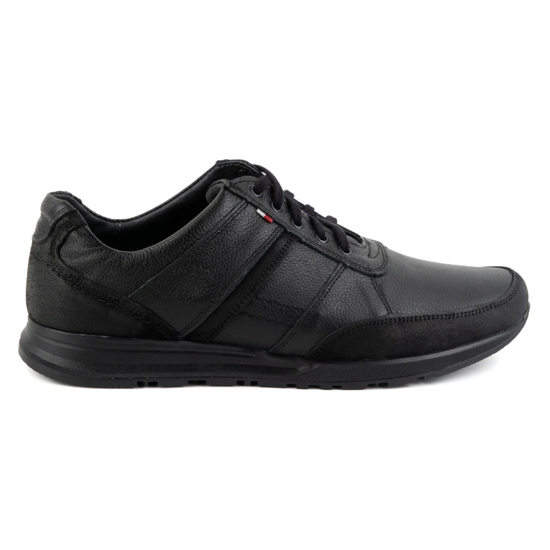 Olivier Men's leather lace-up shoes Sport Style 310GT floter black